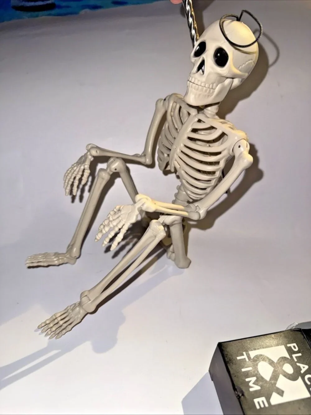 Lot of 2 Halloween Decor Hanging Skeleton & Ghosts Boo Mini LED String Lights